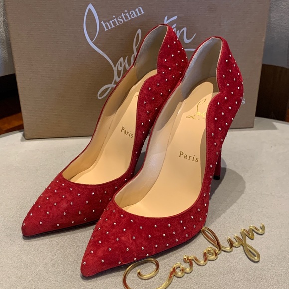 🚫SOLD🚫 Brand New Auth Christian Louboutin Hot Chick Plume Suede Pump - Picture 4 of 7